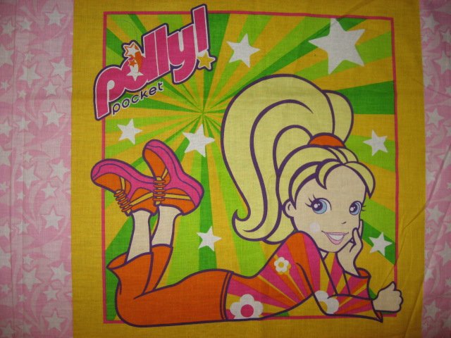 Image 1 of Polly Pocket 2005 New Soft Fabric Pillow Panel set of four to sew
