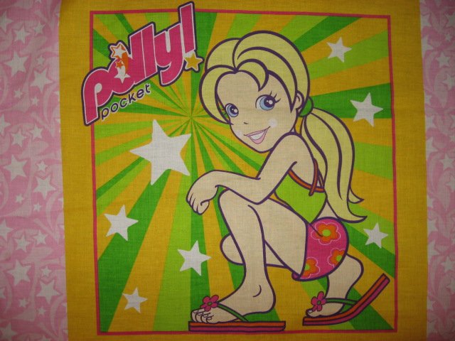 Image 2 of Polly Pocket 2005 New Soft Fabric Pillow Panel set of four to sew