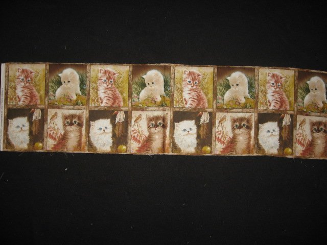 Image 0 of Cats and kittens Artist Giordano Pictures sixteen squares of cotton fabric