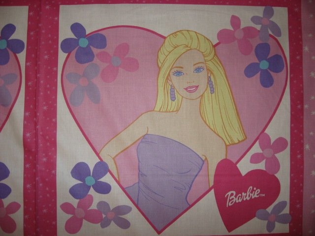 Image 1 of Blonde Barbie Set of Four Pillow Panels Fabric to sew