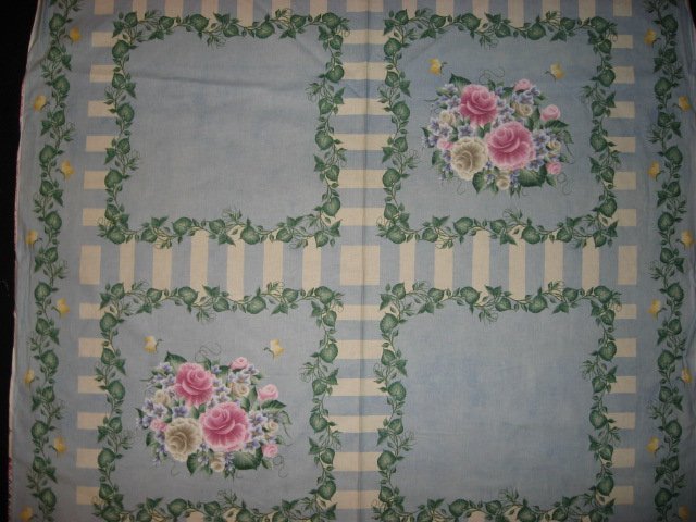 Image 0 of Rose Violet Flowers by Donna Dewberry cotton Fabric pillow panel set of 4  