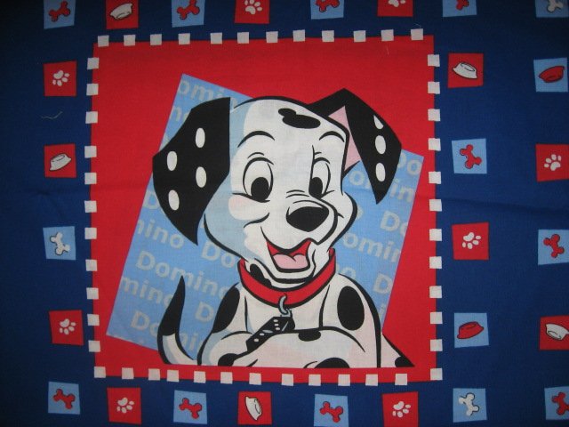 Image 1 of Disney Dalmatian Dogs Domino and Dipper Pillow panel fabric set of two to sew 
