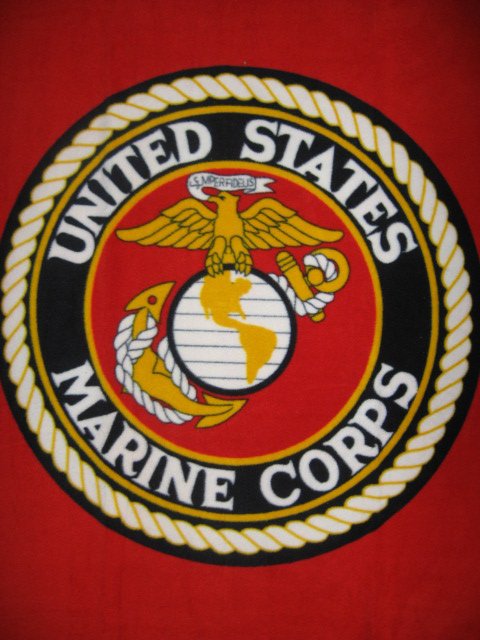 Image 0 of United States Marines Military Fleece Blanket