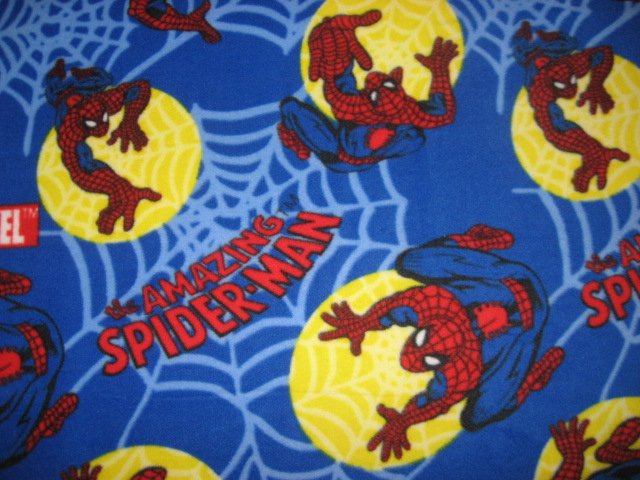Spiderman Blue Very Soft Fleece Blanket Throw Handmade
