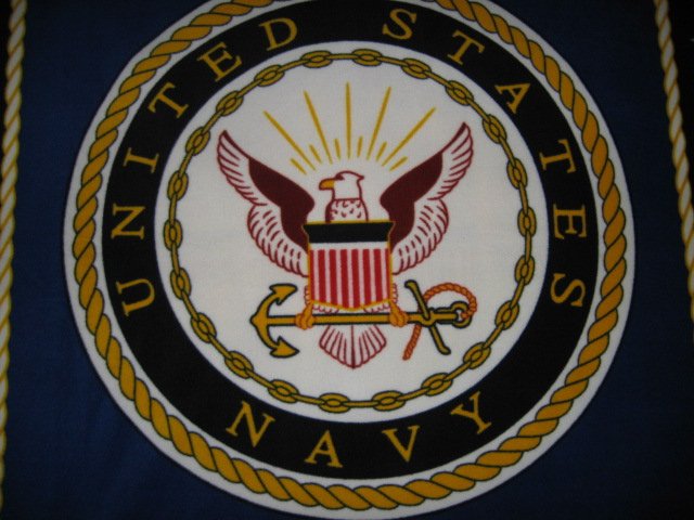 Image 0 of United States Navy Stars Flag Military Fleece Blanket