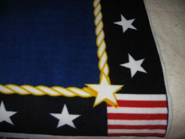 Image 1 of United States Navy Stars Flag Military Fleece Blanket