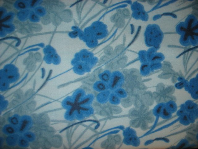 Image 0 of Flower flowers  blue Fleece Blanket 