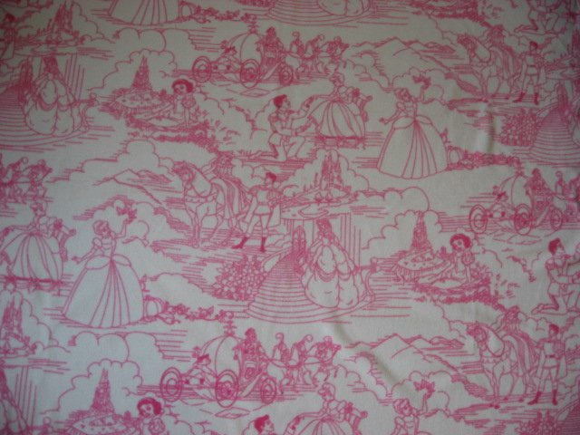 Image 0 of Disney Cinderella Princess and castle child bed size pink toile fleece blanket 