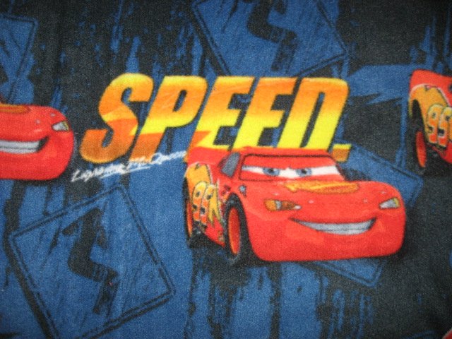 Image 1 of Licensed McQueen Pixar Cars Speed Child Bed Size Size homemade Fleece Blanket