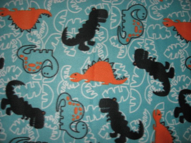 Dinosaurs bluegreen Fleece blanket large 36X58