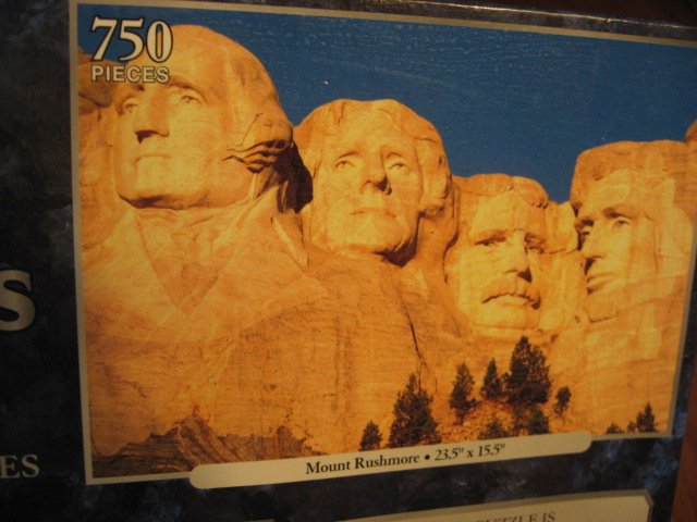 Image 1 of Mount Rushmore Peace dove and Mount Shuksan, Washington 3 deluxe sealed  puzzle