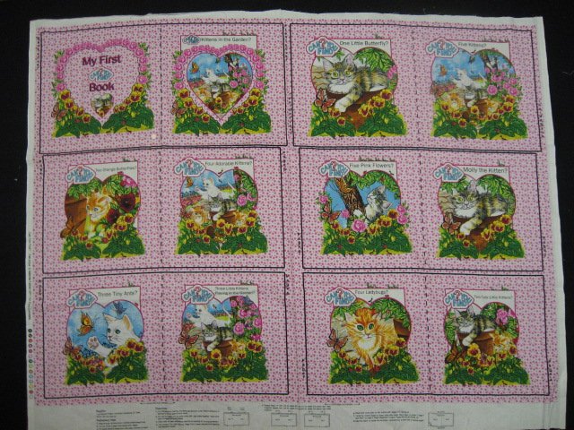 Image 0 of Kittens  and flowers My first can you find? Fabric baby soft book to sew /