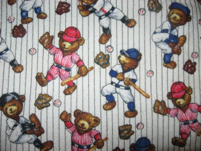 Image 0 of Baseball teddy bears Flannel child blanket 