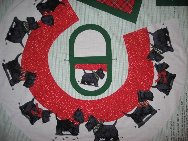 Image 1 of Scottish terrier Scotty aprons One cotton fabric apron panel with flounce U sew