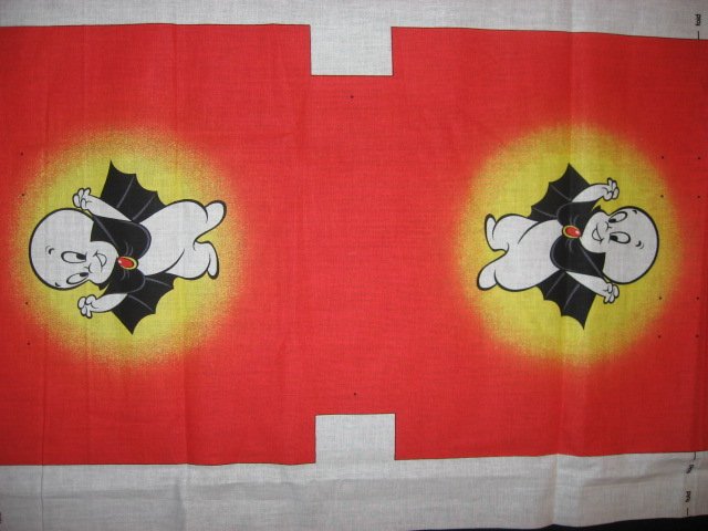 Image 2 of Licensed Casper The Ghost Halloween cotton fabric trick or treet bag to sew