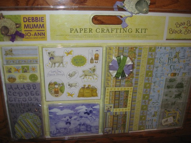 Image 0 of Debbie Mumm Paper Crafting Kit with baby brag book Stickers Paper Ribbon Letters