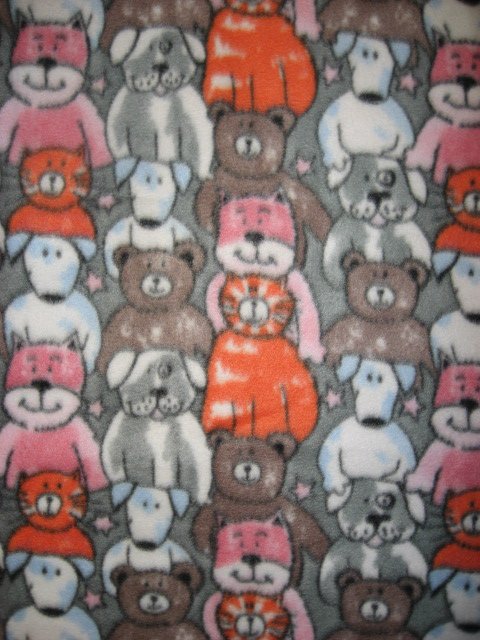 Dogs cats bears crate Fleece Blanket or for Toddler Day Care 29X36