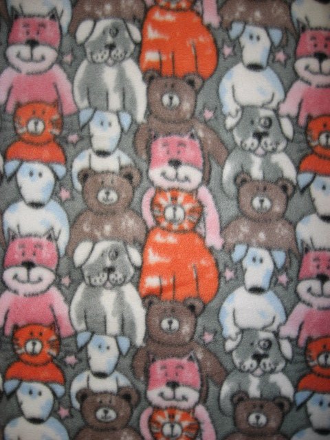 Image 0 of Dogs cats bears crate Fleece Blanket or for Toddler Day Care 29