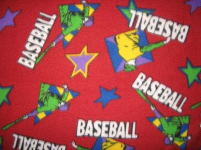 Image 0 of Sports Baseball Bed size red Fleece Blanket Throw