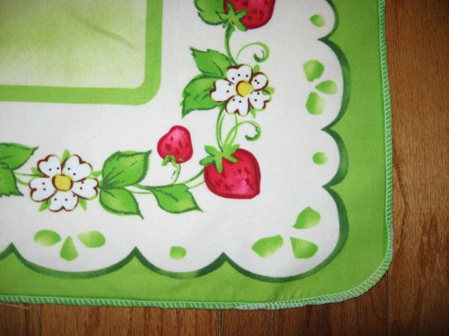Image 2 of Strawberry Shortcake basket  child soft Flannel blanket finished edge