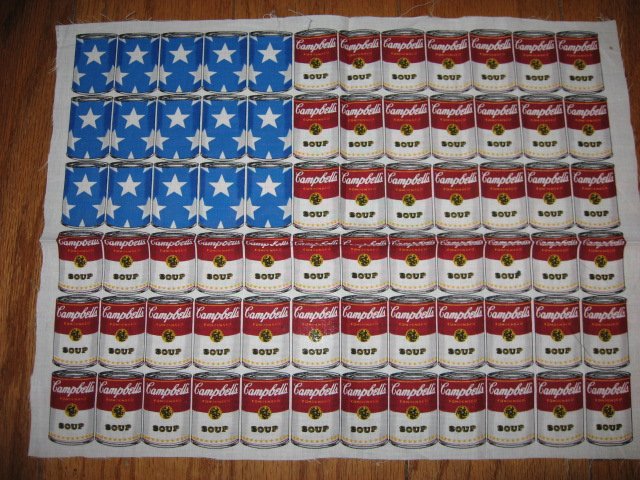 Image 0 of Andy Warhol Campbell's Soup can fabric Pillow Panel  