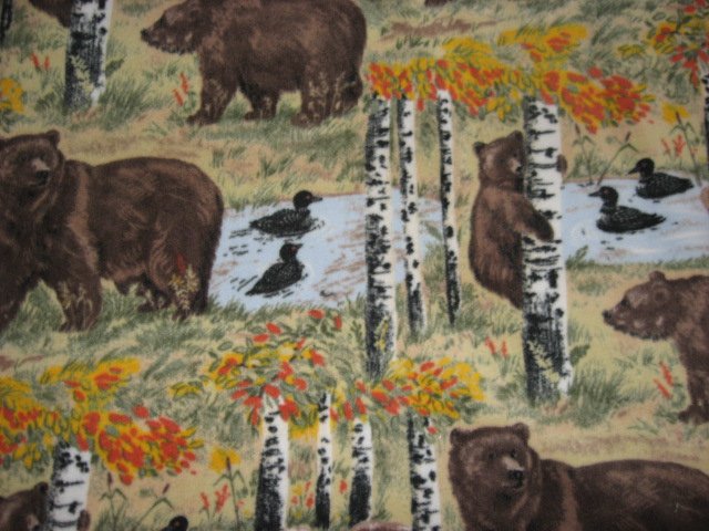 Image 0 of Forest Animals fleece blanket woods Handmade Quality overall print  throw