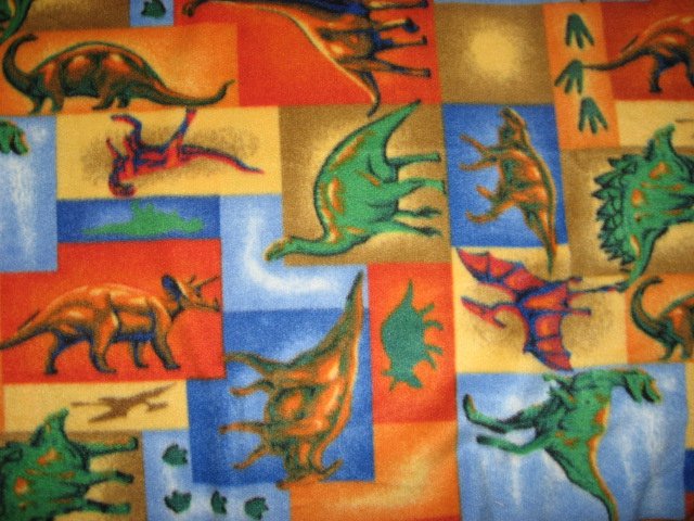 Image 0 of Dinosaur colorful fleece bed blanket 30