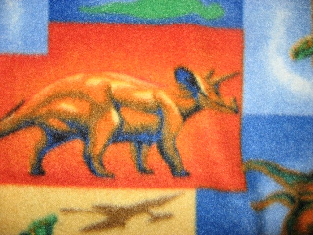 Image 2 of Dinosaur colorful fleece bed blanket 60