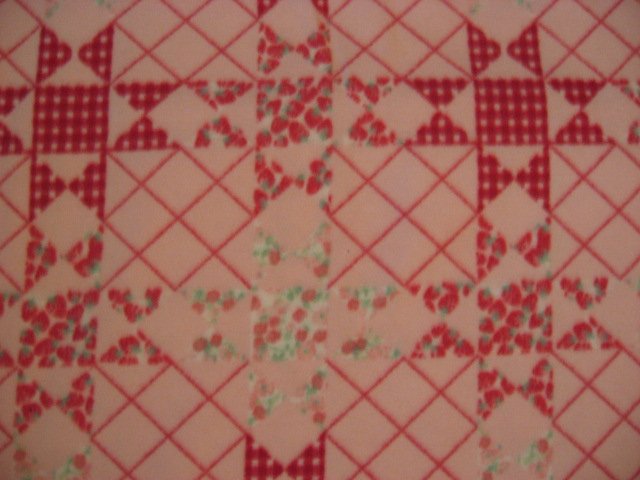 Image 0 of Floral quilt design fleece bed blanket 60