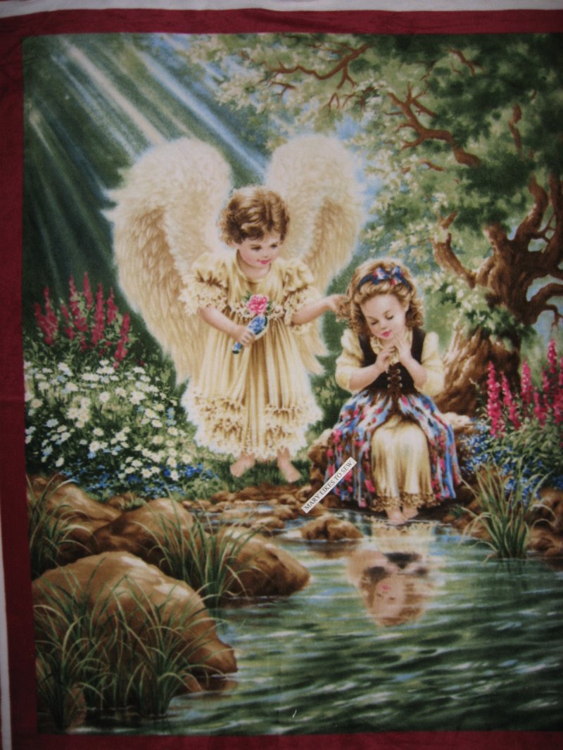 Angel at the pond Anti pill Fleece Blanket 