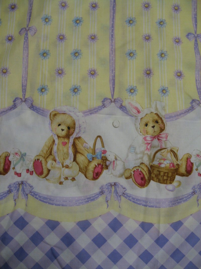Image 0 of Daisy Kingdom Cherished Teddies lilac and yellow Fabric to sew 1999