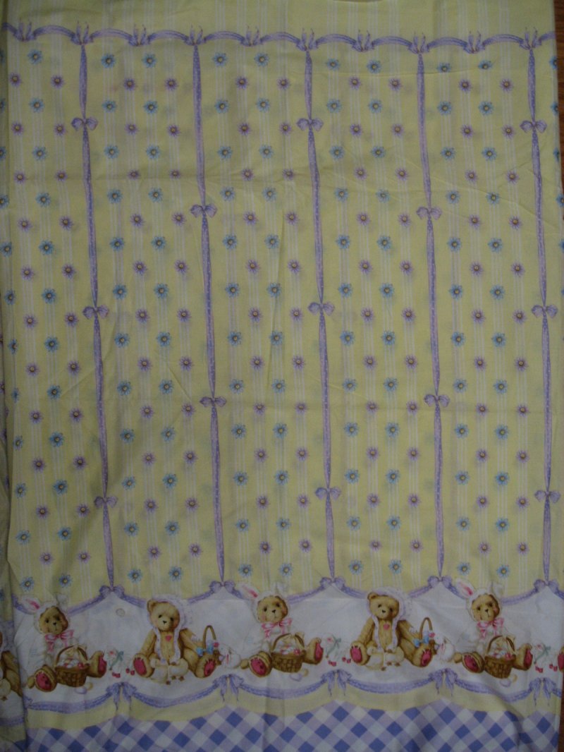Image 1 of Daisy Kingdom Cherished Teddies lilac and yellow Fabric to sew 1999