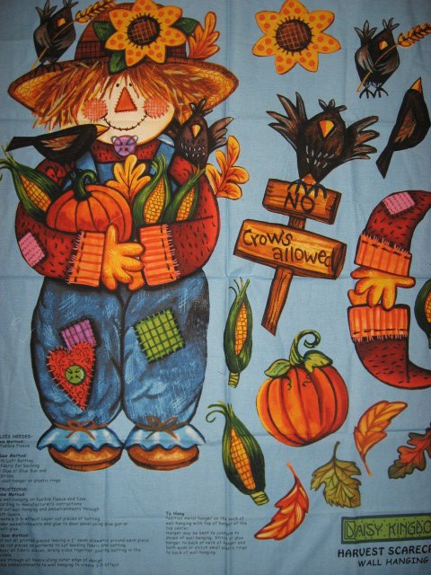Daisy Kingdom Halloween Harvest Scarecrow and backing fabric to sew