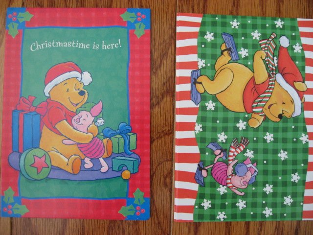 Image 1 of Lot of 24 Winnie the Pooh one box Assorted Holiday Christmas cards and envelopes