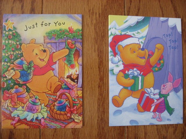 Image 4 of Lot of 24 Winnie the Pooh one box Assorted Holiday Christmas cards and envelopes