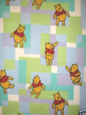 Image 0 of Pooh Fleece blanket  toddler 30 inches by 44 inches