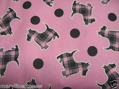 Image 0 of Scottie Terrier Dog Baby receiving or Pet PLAID Flannel Blanket with dots