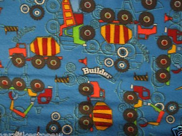 Construction cement dump truck Flannel baby blanket or toddler daycare blanket 