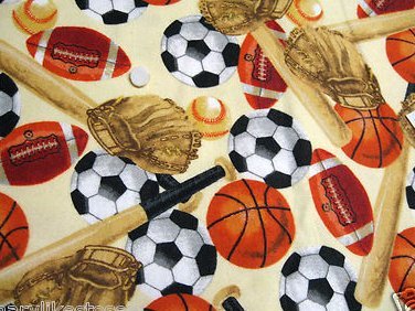 Image 0 of Sports Baseball soccer football basketball Flannel blanket one piece