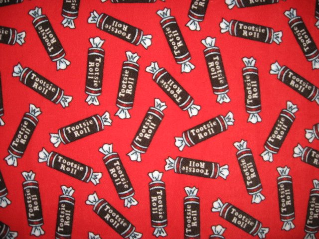 Tootsie Rolls Candy  baby blanket or for toddler Handmade with licensed fleece