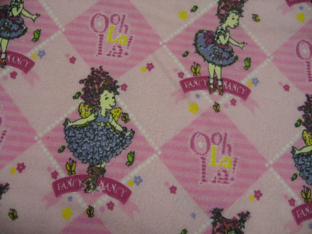 Fancy Nancy in ballet dress and slippers handmade Flannel baby Blanket