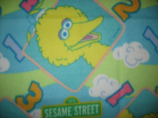 Image 1 of Sesame Street Big Bird baby blanket Handmade with licensed fleece