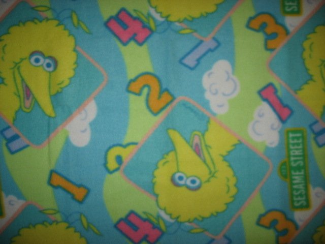 Image 2 of Sesame Street Big Bird baby blanket Handmade with licensed fleece