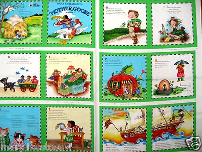 Mary Engelbreit Mother Goose Nursery Rhymes Fabric baby soft book Vol 3 green