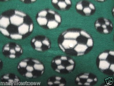 Image 0 of Soccer balls Fleece blanket green