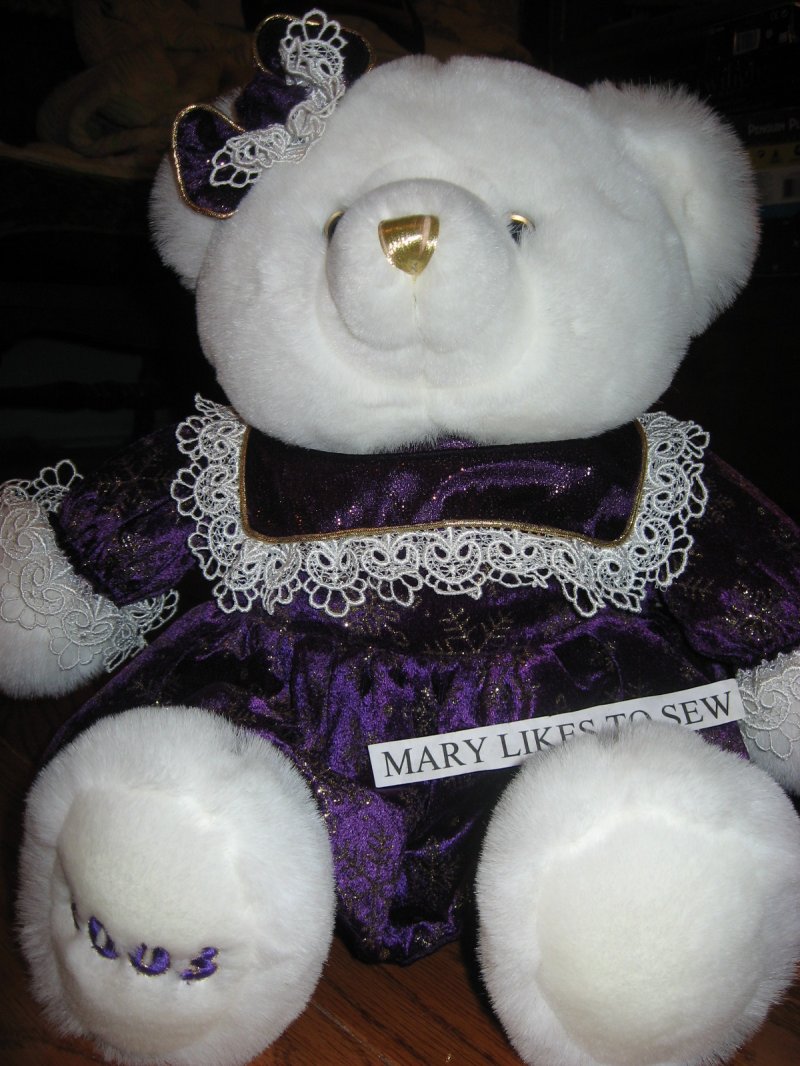 Image 0 of Collectible Christmas Snowflake Dan Dee Plush Girl Teddy Bear new 2003 19