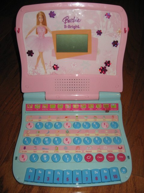 Laptop Computer Barbie B Bright learning child's educational 