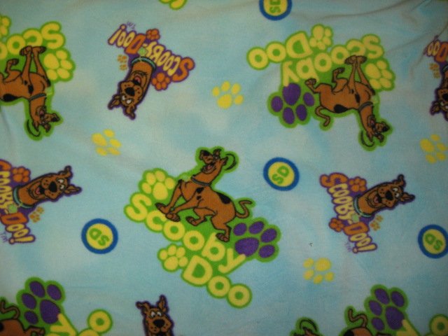 Image 0 of Scooby Doo Handmade Blue fleece child blanket /