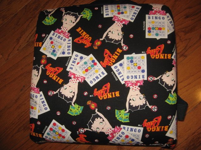 Betty Boop Bingo Cushion with seat and back and handles gently used