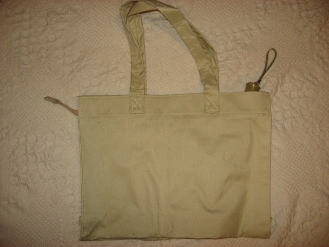 Image 1 of Ladies Soft tan canvas cloth bag carrying case and umbrella /